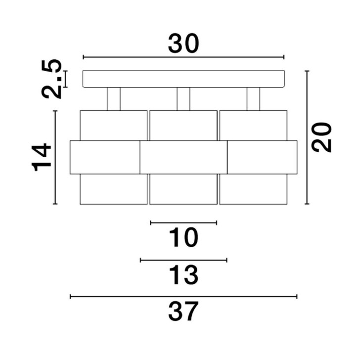 LUCES VIEJA LE43671 ceiling lamp gold-black 3xE27 metal/glass