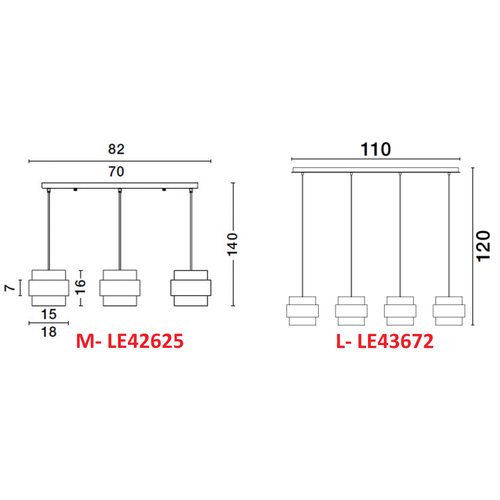 LUCES VIEJA LE42625, LE43672 lampa wisząca z 3/4 kloszami złoto-czarna