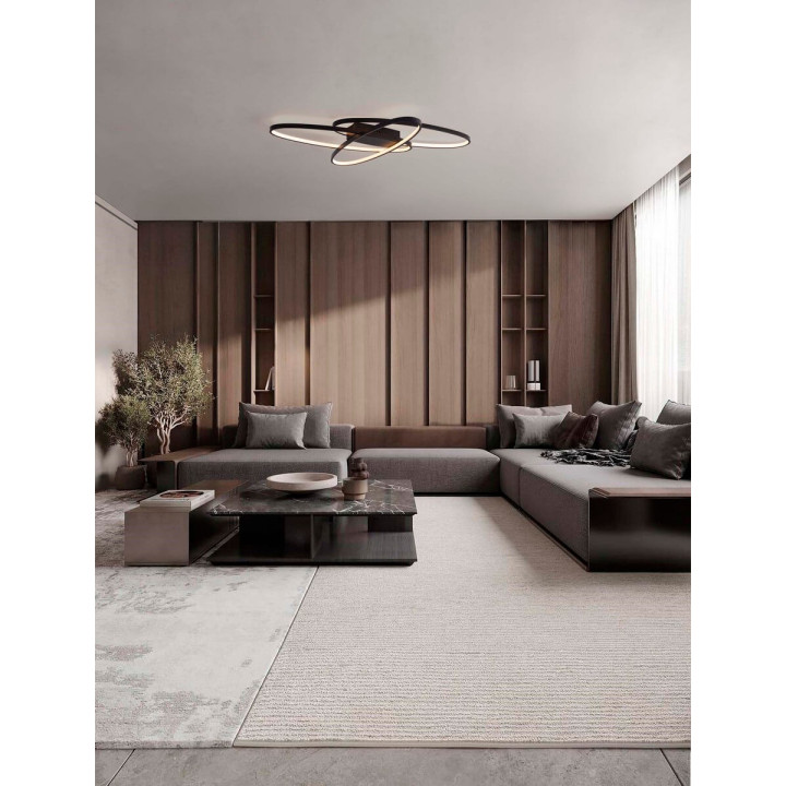 LUCES SICUANI LE44868 LED ceiling lamp 47W, black, metal, 3000K