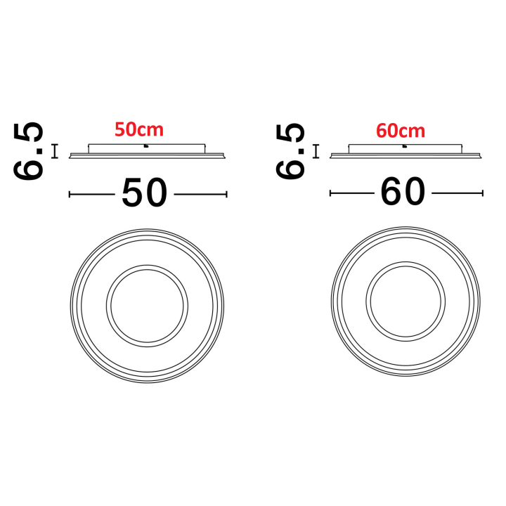 LUCES VINAMAR LE44888/9/90/91 plafon LED 3000K biały/czarny