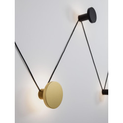 LUCES CLIZA LE44707 kinkiet LED 3000K czarno-złoty aluminium