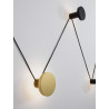 LUCES CLIZA LE44707 kinkiet LED 3000K czarno-złoty aluminium