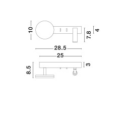 LUCES PAROTANI LE44677/8 LED wall lamp adjustable reflector