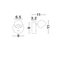LUCES PUCARANI LE44684 black LED wall lamp 3000K adjustable
