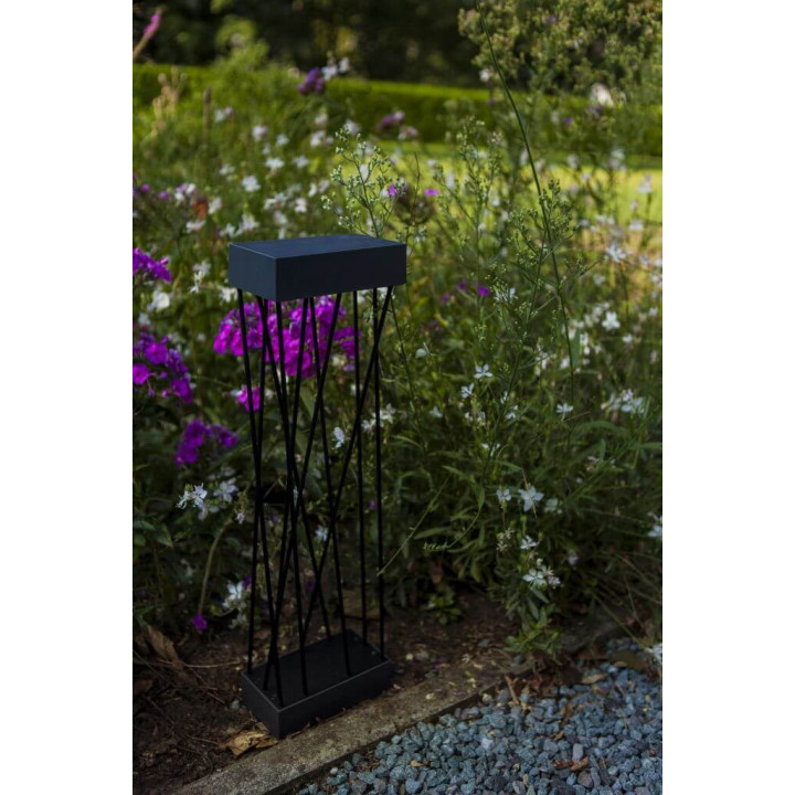 LUTEC SPIDO czarny słupek ogrodowy solarny LED 10,5W 60cm