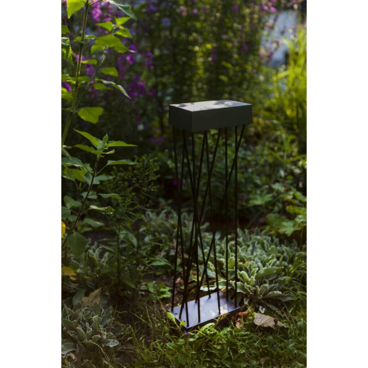 LUTEC SPIDO czarny słupek ogrodowy solarny LED 10,5W 60cm