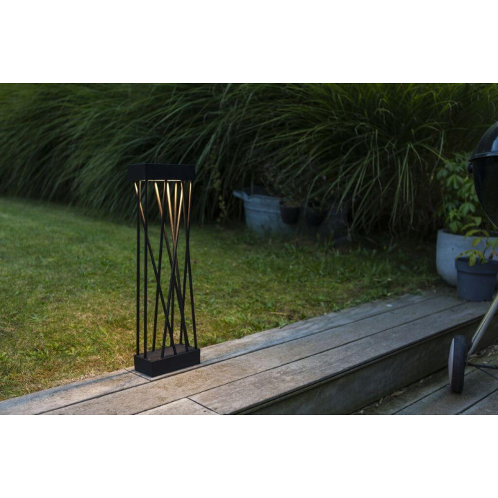 LUTEC SPIDO czarny słupek ogrodowy solarny LED 10,5W 60cm