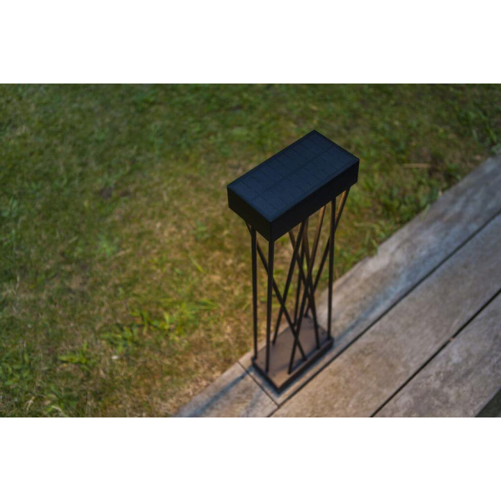LUTEC SPIDO czarny słupek ogrodowy solarny LED 10,5W 60cm
