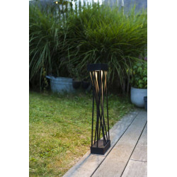LUTEC SPIDO czarny słupek ogrodowy solarny LED 10,5W 60cm