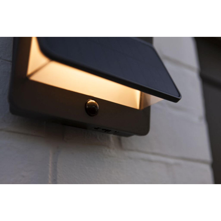 LUTEC ALETA kinkiet solarny LED z czujnikiem ruchu PIR IP54