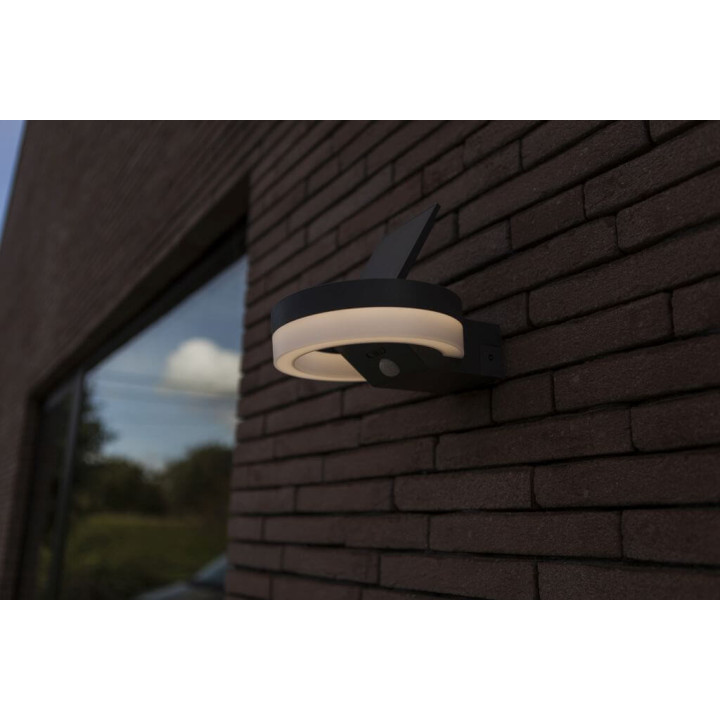 LUTEC RUNDA okrągły kinkiet solarny LED z czujnikiem ruchu