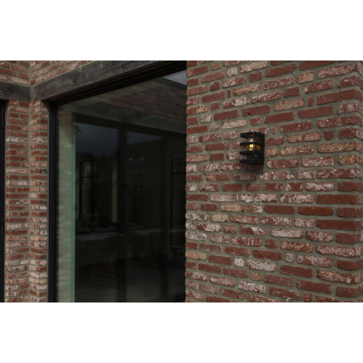 LUTEC DALTON black traditional LED outdoor wall lamp E27