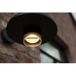 LUTEC PLATO czarny, tradycyjny kinkiet zewnętrzny LED 3000K