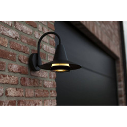 LUTEC SWAN black outdoor, traditional wall lamp bulb E27