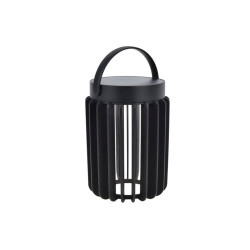 LUTEC KOZY lampka stołowa przenośna czarna IP44 czarna
