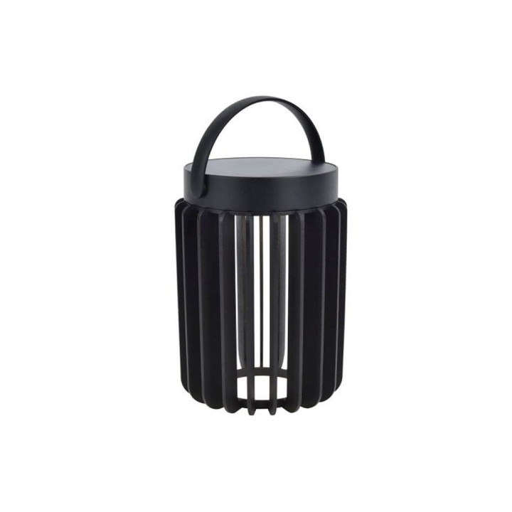 LUTEC KOZY lampka stołowa przenośna czarna IP44 czarna