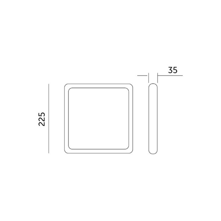 KOBI SIGARO Premium SQUARE oprawa sufitowa LED 4000K