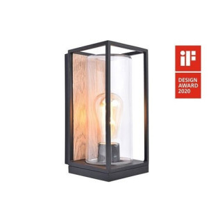 Lutec FLAIR lampa ścienna z wyglądem drewna, żar&oacute;wka E27