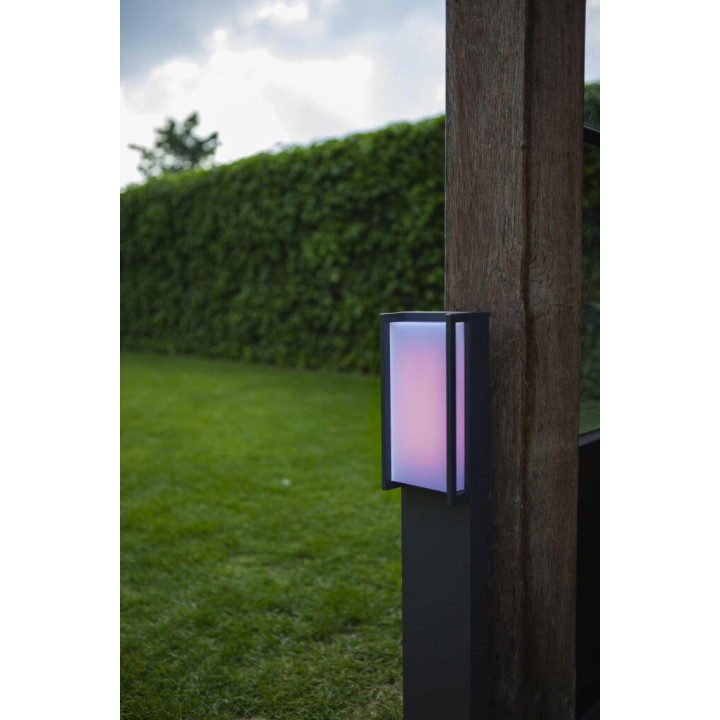 Lutec QUBO dark gray post for the garden and terrace