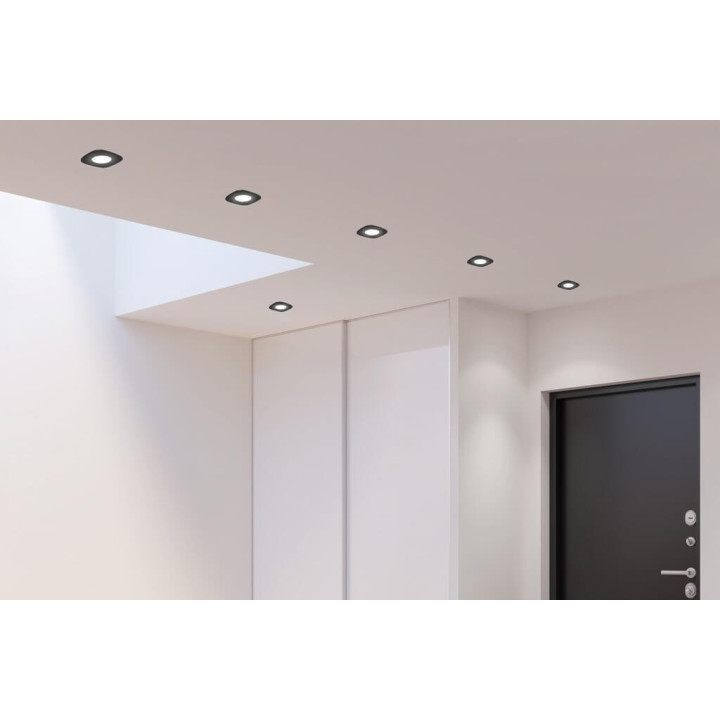 LUTEC RINA square LED recessed fixture with smartphone control