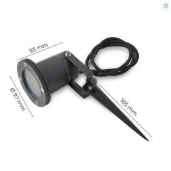 KOBI BLAKE 2 garden lamp IP65 with slot for bulb GU10 with handle