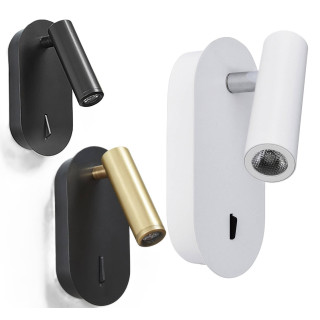 Kinkiet EXO DIRK LED 3W biały, czarny, czarno-złoty