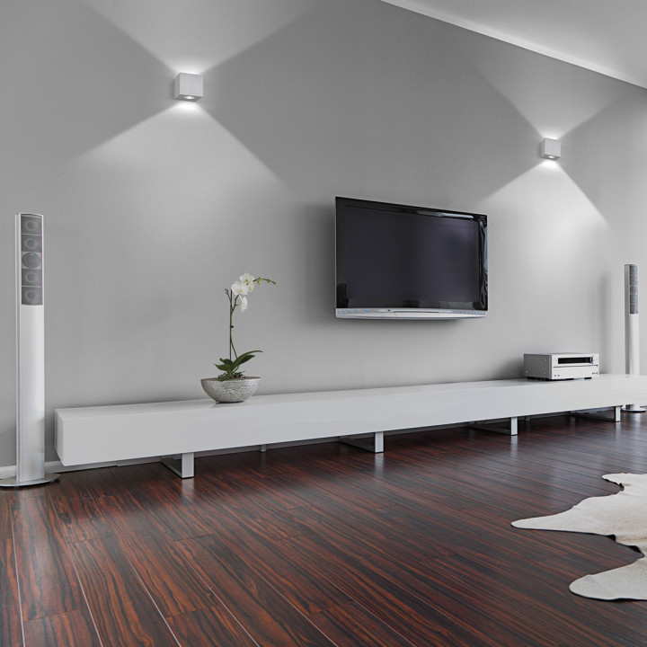 EXO Wall lamp BRICK 2x3W aluminium, white, black