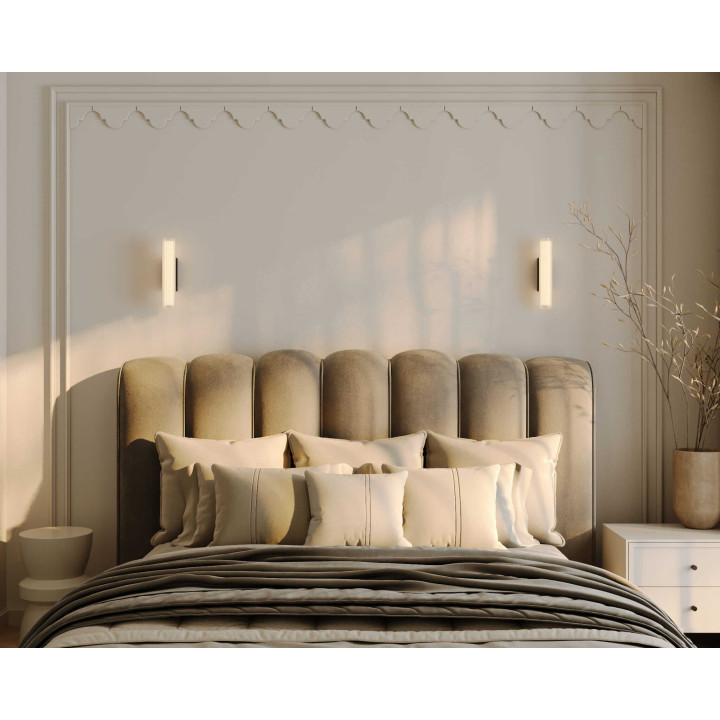 Maxlight Fayette elegancki kinkiet LED IP44 złoty, czarny