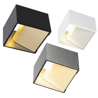 SLV Logs In 1000638 white, black, alu wall light LED 2000-3000K