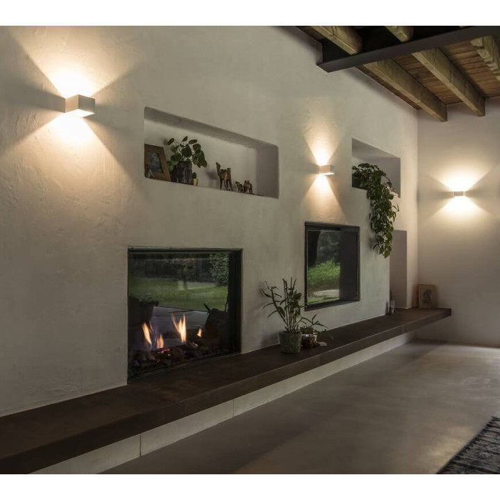 SLV Logs In 1000638 white, black, alu wall light LED 2000-3000K