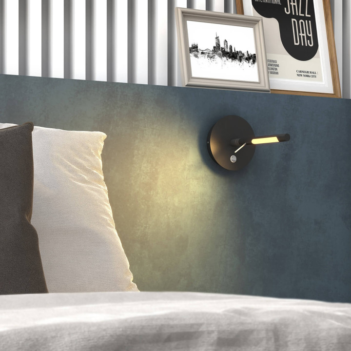 Modern wall light EXO BOOK LED 4W black 3000K, 280lm dimmable