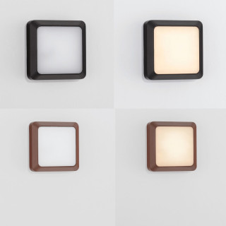LUCES PASCO LE73668/9 outdoor LED wall lamp IP54 black brown 3000K