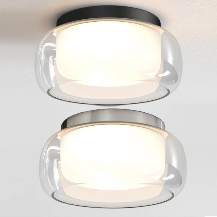 Astro Aquina Ceiling 360 round ceiling lamp IP44 brass, black, chrome