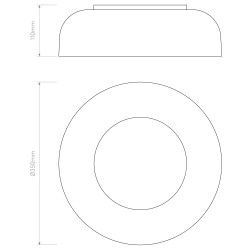ASTRO Syros 1328001 bathroom ceiling light white glass IP44