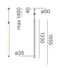 AQFORM PIPER vert LED 230V suspended 59939/40 vertical lamp