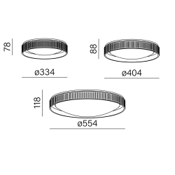 AQFORM BLOS cast LED surface-mounted 47043/4/5 ceiling lamp