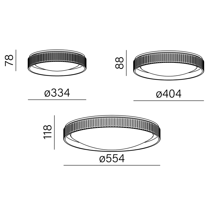 AQFORM BLOS cast LED surface-mounted 47043/4/5 ceiling lamp