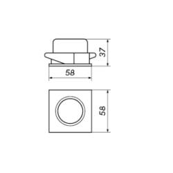 OXYLED PRADI square recessed LED fixture 8W 3000K, 4000K