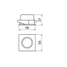 OXYLED PRADI square recessed LED fixture 8W 3000K, 4000K