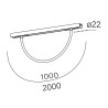 AQFORM TUBE flex LED multitrack 16510/1 luminous rail snake