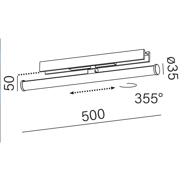 AQFORM TUBE stiff LED multitrack 16514 świecąca rurka 50cm