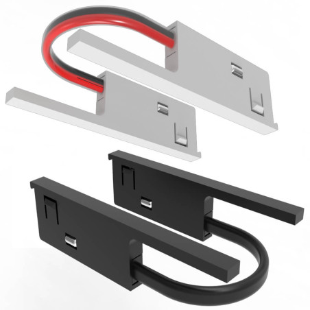 FIVETRACK łącznik elektryczny narożny do szyn 5mm biały, czarny FIVETRACK łącznik elektryczny narożny do szyn 5mm biały, czarny