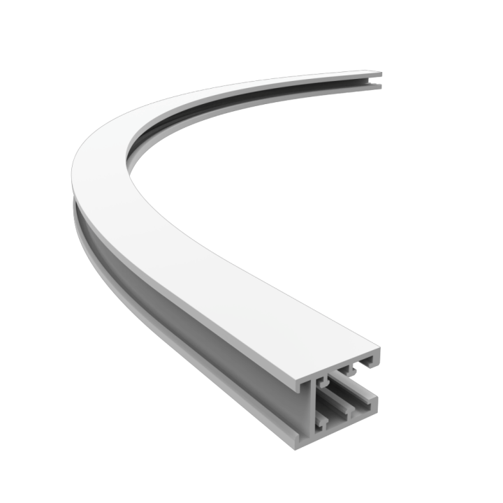 FIVETRACK surface track 5mm arc 1/4 60cm white