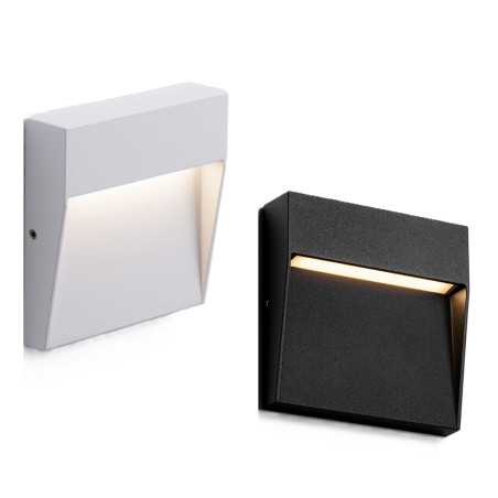 LUCES IMPERIAL LE73763/5 LED outdoor wall lamp IP54 square white, black LUCES IMPERIAL LE73763/5 LED outdoor wall lamp IP54 square white, black