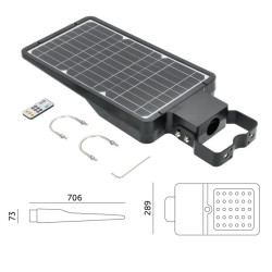 Solar street light with motion sensor LED STREET 40W 4000K IP65