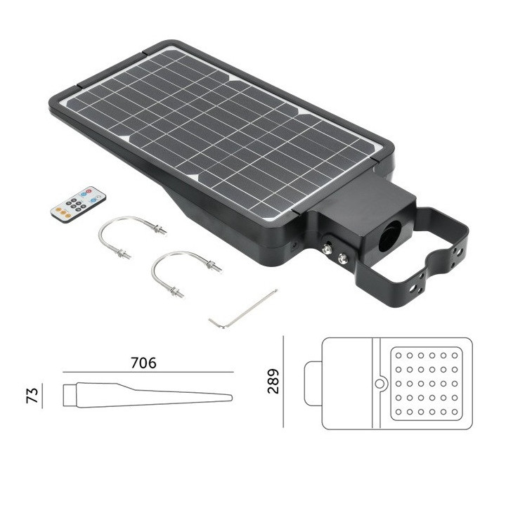 Solar street light with motion sensor LED STREET 40W 4000K IP65