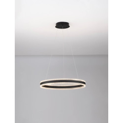 LUCES DONTERIO LE45398/40 czarna, złota lampa wisząca LED