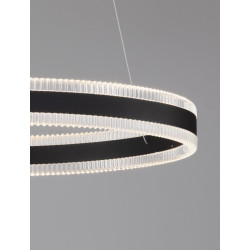 LUCES DONTERIO LE45398/40 czarna, złota lampa wisząca LED