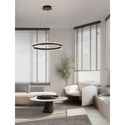 LUCES DONTERIO LE45398/40 czarna, złota lampa wisząca LED