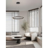 LUCES DONTERIO LE45398/40 czarna, złota lampa wisząca LED